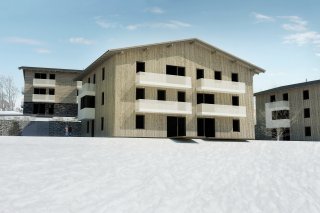 Vizualizace 1. etapy projektu Ski Apartmány Bublava