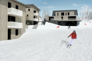 Vizualizace apartmánů Bublava u lyžařské sjezdovky
